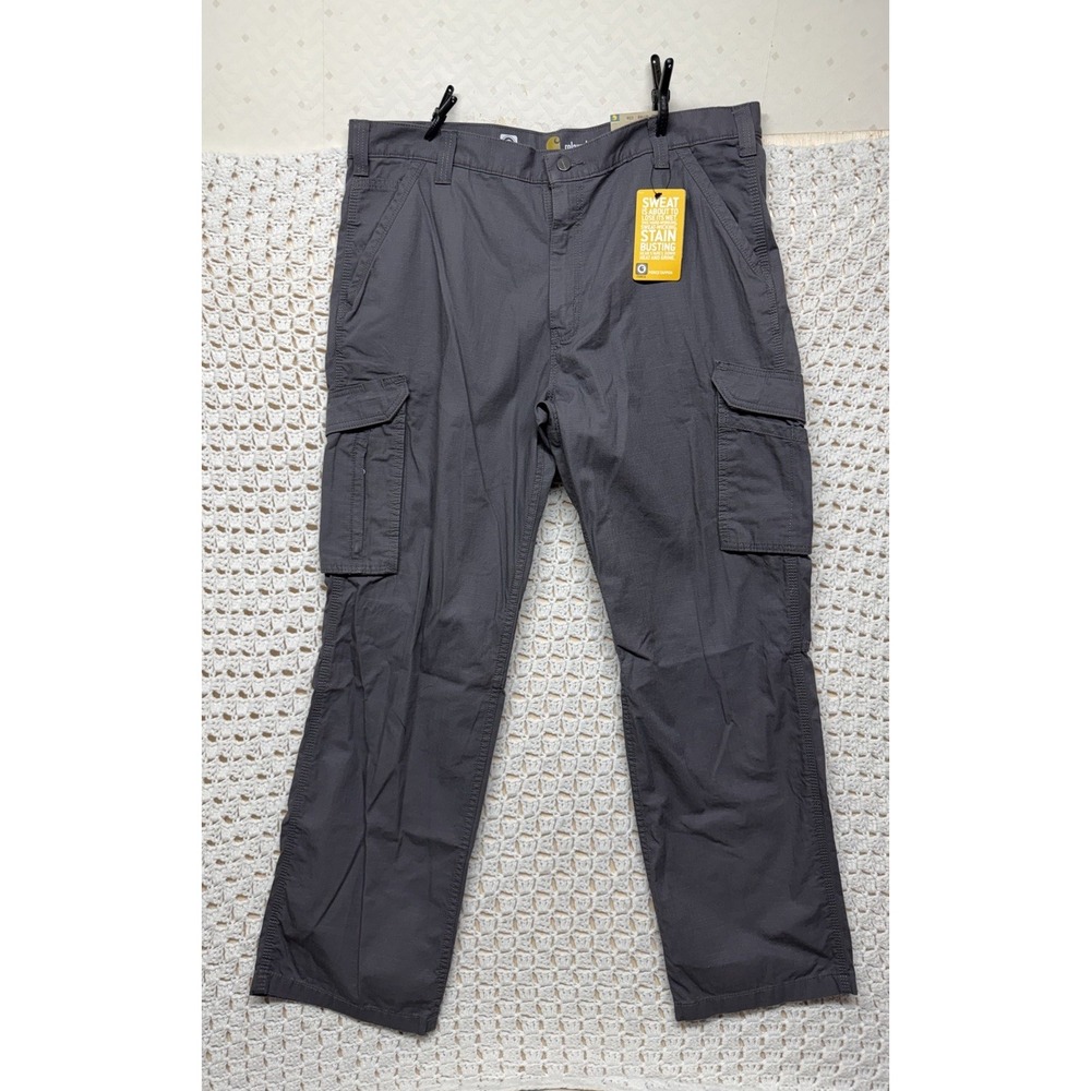 Carhartt Force Tappen Cargo Pants Mens 40x32 Grey Ripstop Relaxed Straight NWT